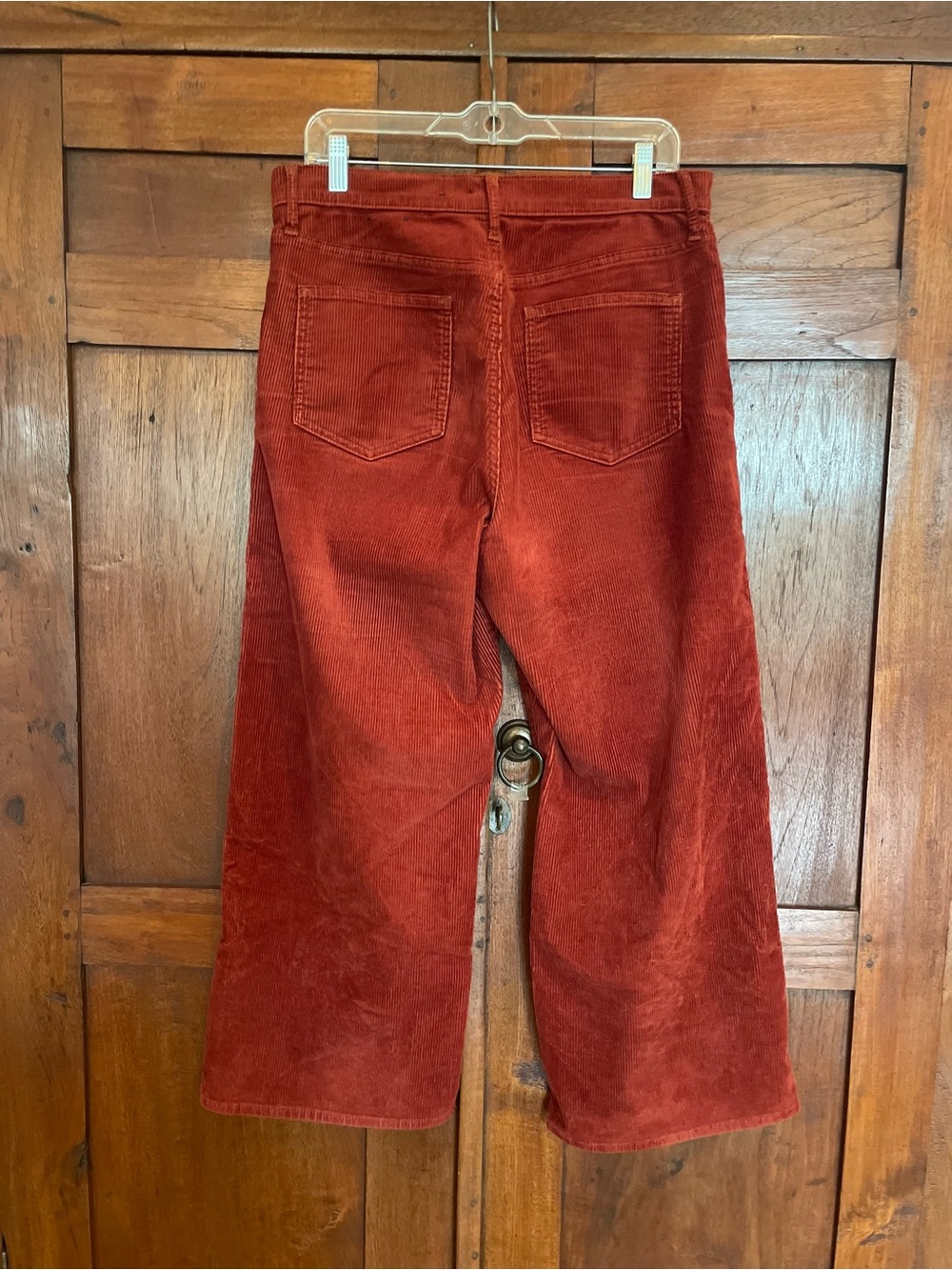 GAP Wide-Leg Corduroy Pants in Rust